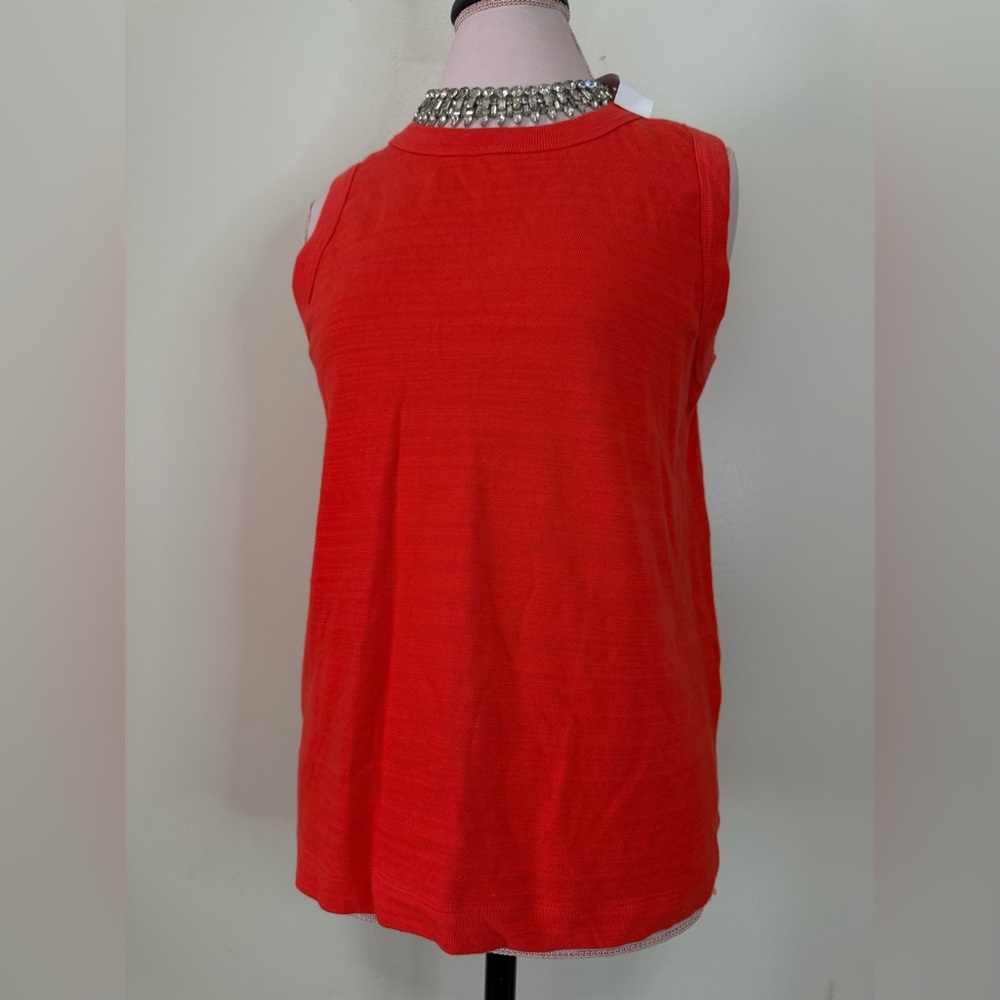 LOFT Vibrant Red Sleeveless Blouse